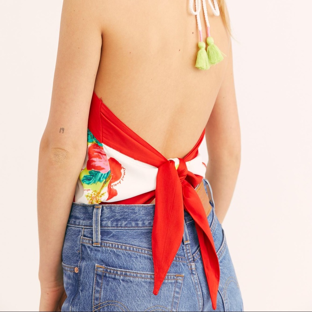 Free People, Mahalo print body suit, XS